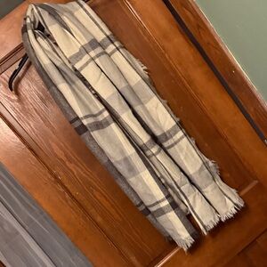 Plaid Fringe Scarf